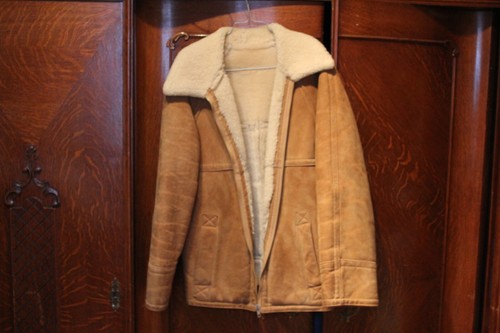 Blouson peau lainé mouton - peau,